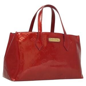 LOUIS VUITTON Monogram Vernis Wilshire PM Bag Pomme D'amour M93642
